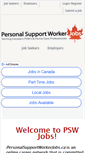 Mobile Screenshot of personalsupportworkerjobs.ca