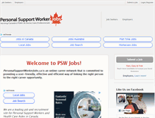 Tablet Screenshot of personalsupportworkerjobs.ca